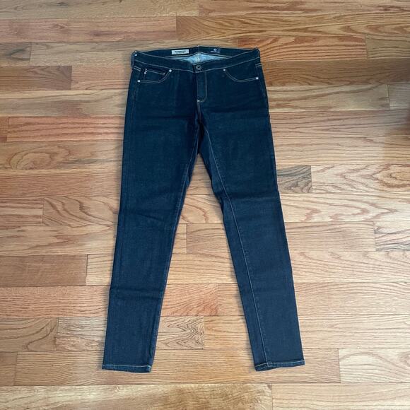 Ag Adriano Goldschmied Denim - AG Adriano Goldschmied Womens 27R Legging Jeans Dark Wash Super Skinny Ankle